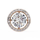 WOKE ™ HALO Round cut Moissanite