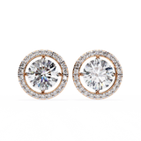 WOKE ™ HALO Round cut Moissanite