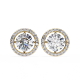 WOKE ™ HALO Round cut Moissanite