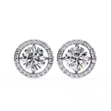 WOKE ™ HALO Round cut Moissanite