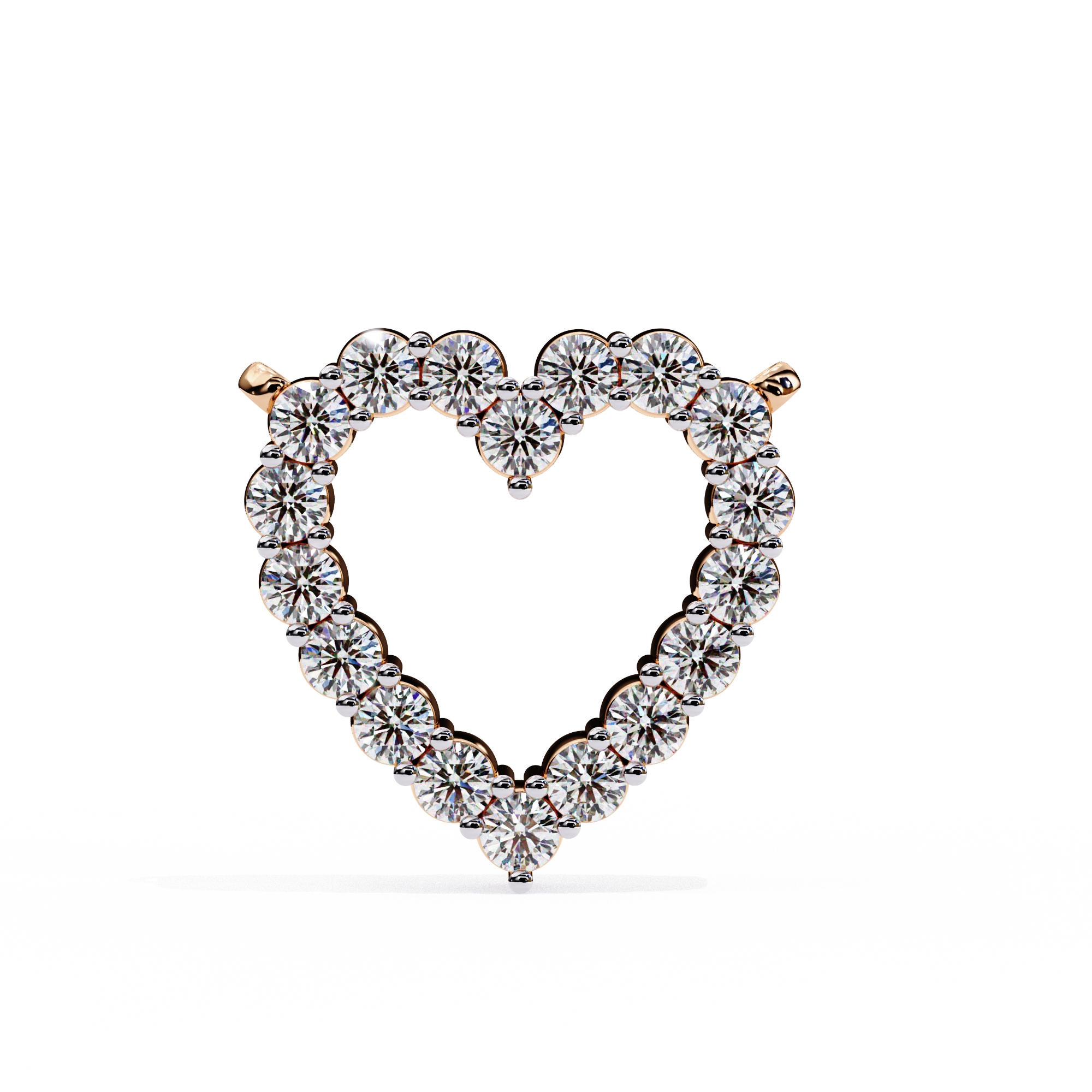 WOKE ™ VVS-F Lab Grown Diamond .45 Carat Round Heart pendant