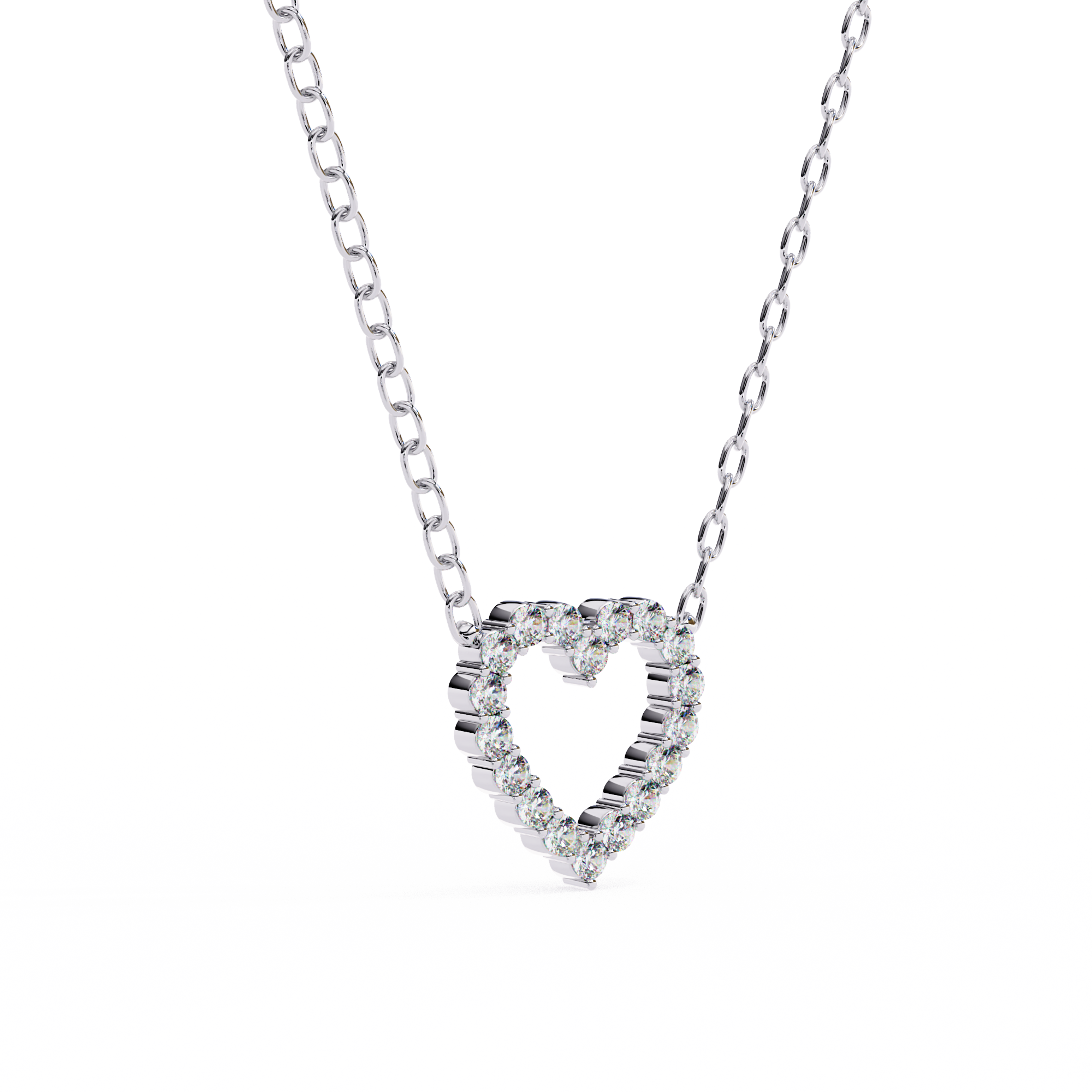 WOKE ™ VVS-F Lab Grown Diamond .45 Carat Round Heart pendant