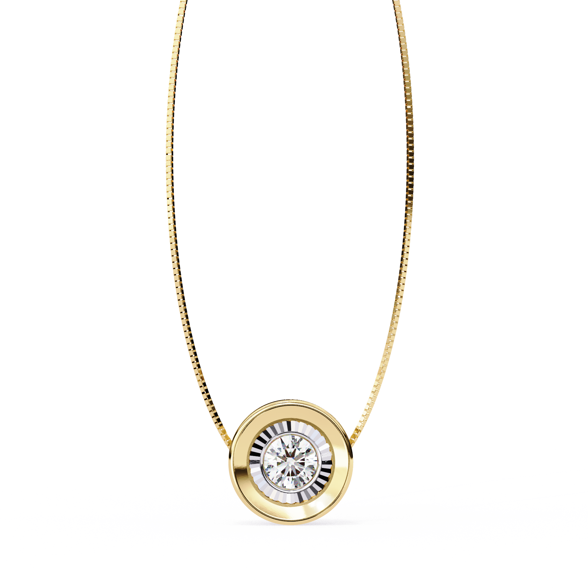 WOKE ™ VVS-F Lab Grown Diamond .45 Carat Round Bezel pendant