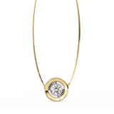 WOKE ™ VVS-F Lab Grown Diamond .45 Carat Round Bezel pendant