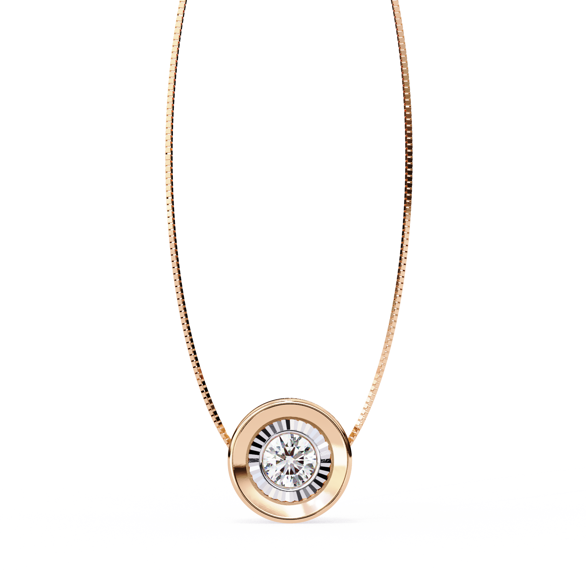 WOKE ™ VVS-F Lab Grown Diamond .45 Carat Round Bezel pendant