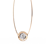 WOKE ™ VVS-F Lab Grown Diamond .45 Carat Round Bezel pendant