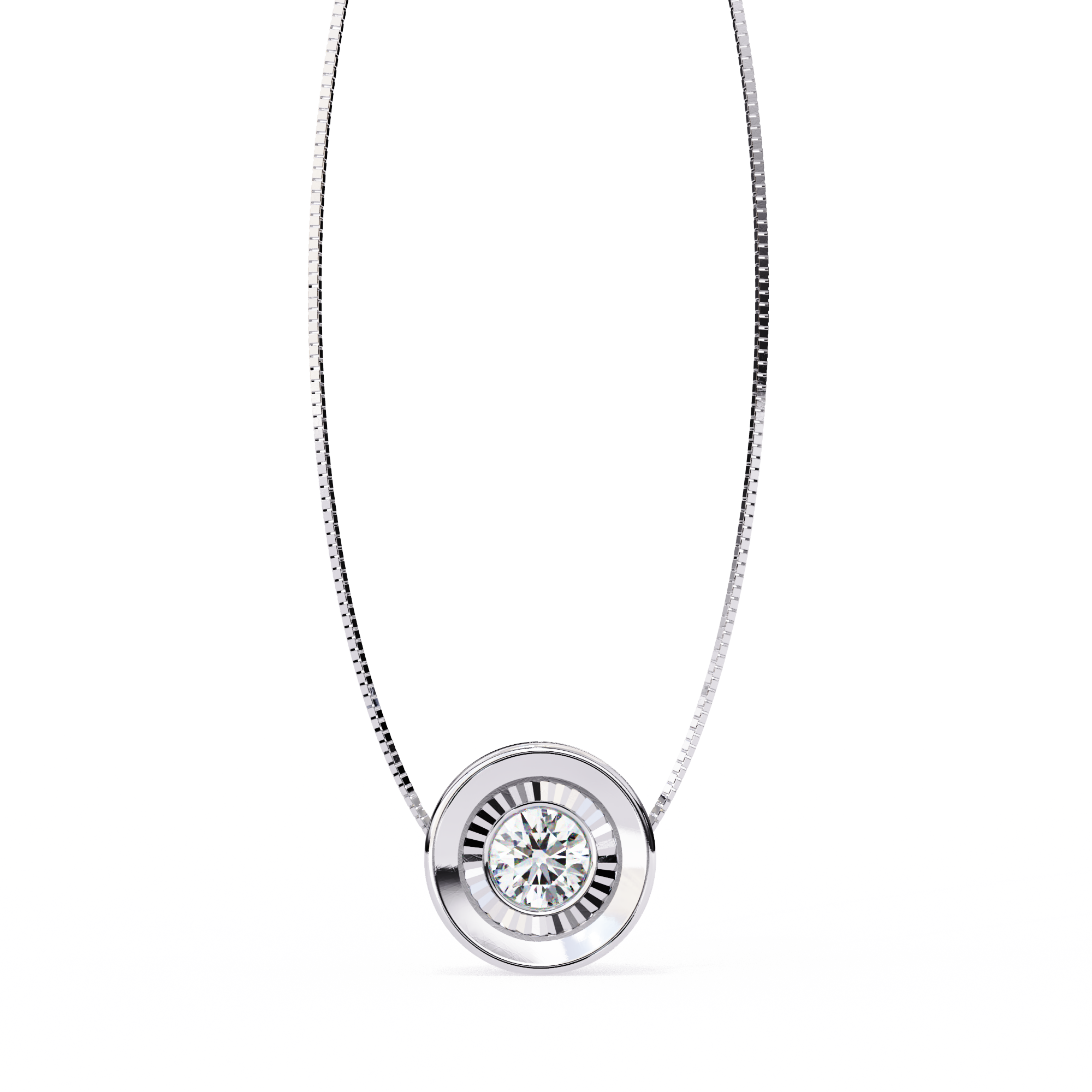 WOKE ™ VVS-F Lab Grown Diamond .45 Carat Round Bezel pendant