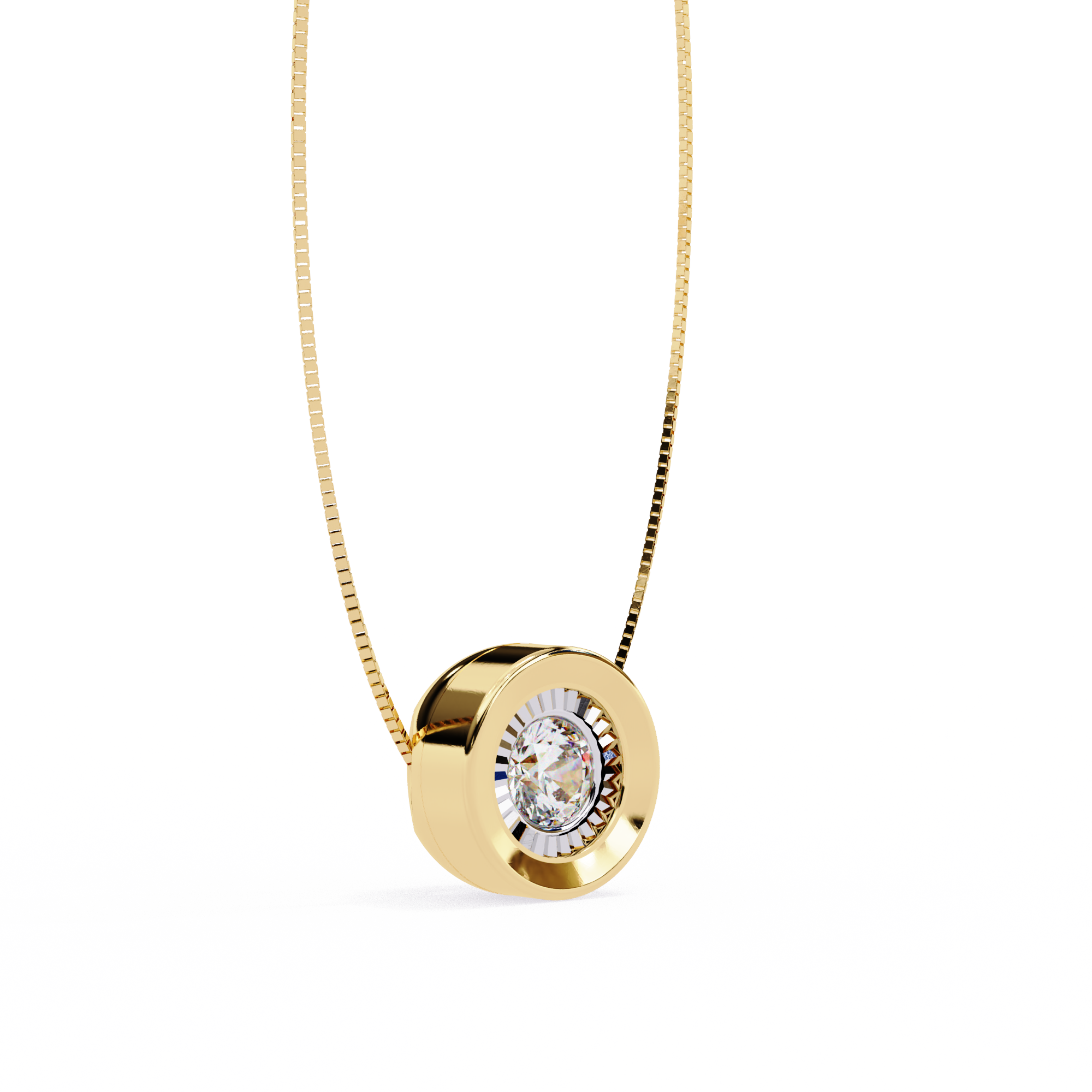 WOKE ™ VVS-F Lab Grown Diamond .45 Carat Round Bezel pendant