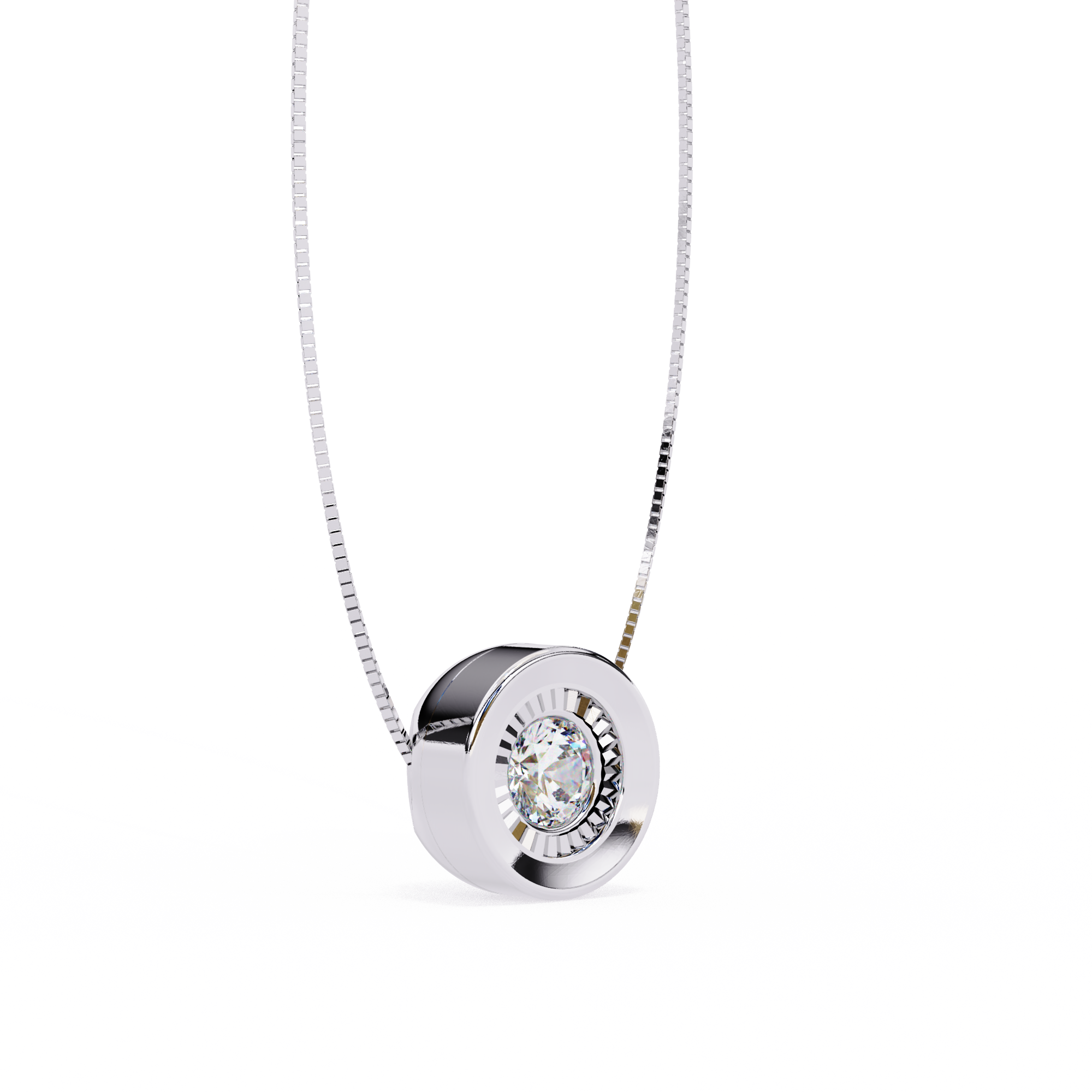 WOKE ™ VVS-F Lab Grown Diamond .45 Carat Round Bezel pendant