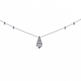 WOKE ™ VVS-F Lab Grown Diamond .75 Carat Emerald Triangle chain pendant