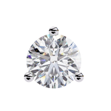 Round CUT Martini Prongs Moissanite Studs in 9K Gold/925 Silver for HIM | WOKE