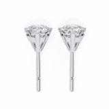 Round CUT Martini Prongs Moissanite Studs in 9K Gold/925 Silver for HIM | WOKE
