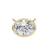 WOKE ™ VVS-F Lab Grown 1.00 Carat oval cut Diamond pendant | ( No chain )