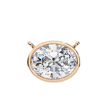 WOKE ™ VVS-F Lab Grown 1.00 Carat oval cut Diamond pendant | ( No chain )