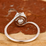 Portuguese Cut  Diamond Ring - Bypass Halo Setting| WOKE