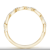 Lab-Grown Pave-Set Diamond Twist Ring For Her | WOKE