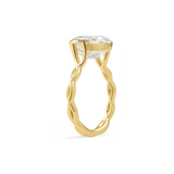3 carat moissanite braided Oval cut ring | Moissanite ring in gold and 925 sterling silver| GRA certified moissanites