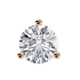 Round CUT Martini Prongs Moissanite Studs in 9K Gold/925 Silver for HIM | WOKE
