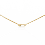 WOKE ™ VVS-F Lab Grown Diamond .45 Carat Oval cut Hexagonal chain pendant