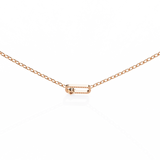 WOKE ™ VVS-F Lab Grown Diamond .45 Carat Oval cut Hexagonal chain pendant