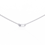 WOKE ™ VVS-F Lab Grown Diamond .45 Carat Oval cut Hexagonal chain pendant