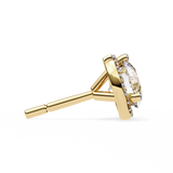 WOKE ™ 2.22 CT VVS-F Lab Grown Round cut Diamond Studs in 14/18k Gold