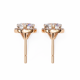WOKE ™ 2.22 CT VVS-F Lab Grown Round cut Diamond Studs in 14/18k Gold