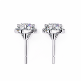 WOKE ™ 2.22 CT VVS-F Lab Grown Round cut Diamond Studs in 14/18k Gold