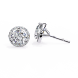 WOKE ™ 2.22 CT VVS-F Lab Grown Round cut Diamond Studs in 14/18k Gold