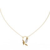 WOKE ™ VVS-F Lab Grown Diamond .35 Carat Emerald Triangle chain pendant