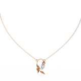 WOKE ™ VVS-F Lab Grown Diamond .35 Carat Emerald Triangle chain pendant