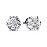 WOKE ™ VVS-F Lab Grown Round cut Diamond Studs in 14/18k Gold