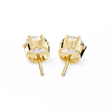 WOKE ™ VVS-F Lab Grown Round cut Diamond Studs in 14/18k Gold