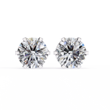 WOKE ™ VVS-F Lab Grown Round cut Diamond Studs in 14/18k Gold