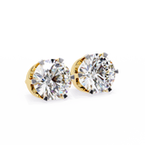 WOKE ™ VVS-F Lab Grown Round cut Diamond Studs in 14/18k Gold