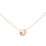 WOKE ™ VVS-F Lab Grown Diamond .45 Carat Heart cut chain pendant