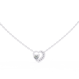WOKE ™ VVS-F Lab Grown Diamond .45 Carat Heart cut chain pendant