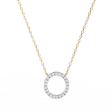 WOKE ™ VVS-F Lab Grown Diamond .45 Carat Round halo chain pendant