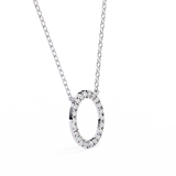 WOKE ™ VVS-F Lab Grown Diamond .45 Carat Round halo chain pendant