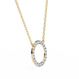 WOKE ™ VVS-F Lab Grown Diamond .45 Carat Round halo chain pendant