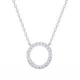 WOKE ™ VVS-F Lab Grown Diamond .45 Carat Round halo chain pendant