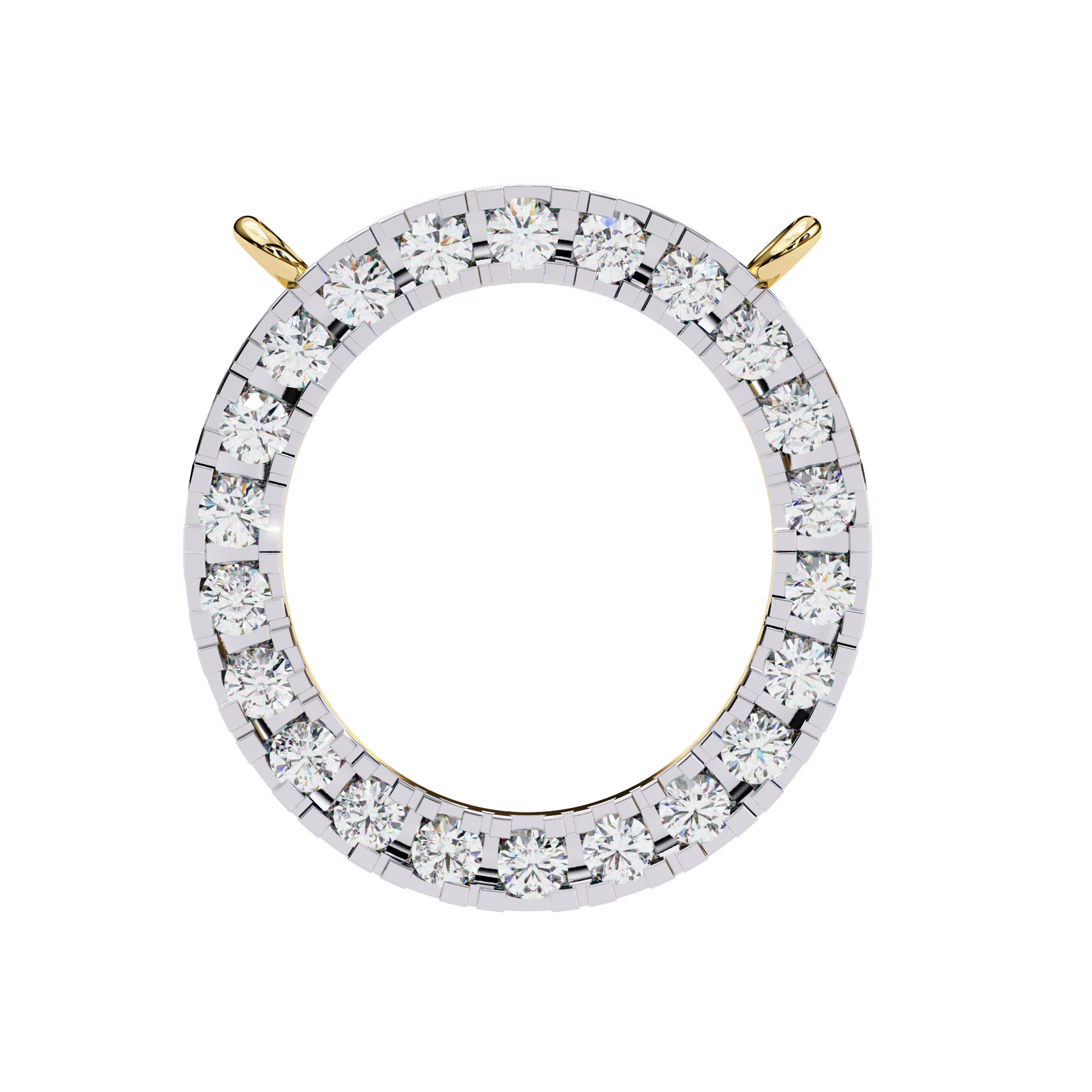 WOKE ™ VVS-F Lab Grown Diamond .45 Carat Round halo chain pendant