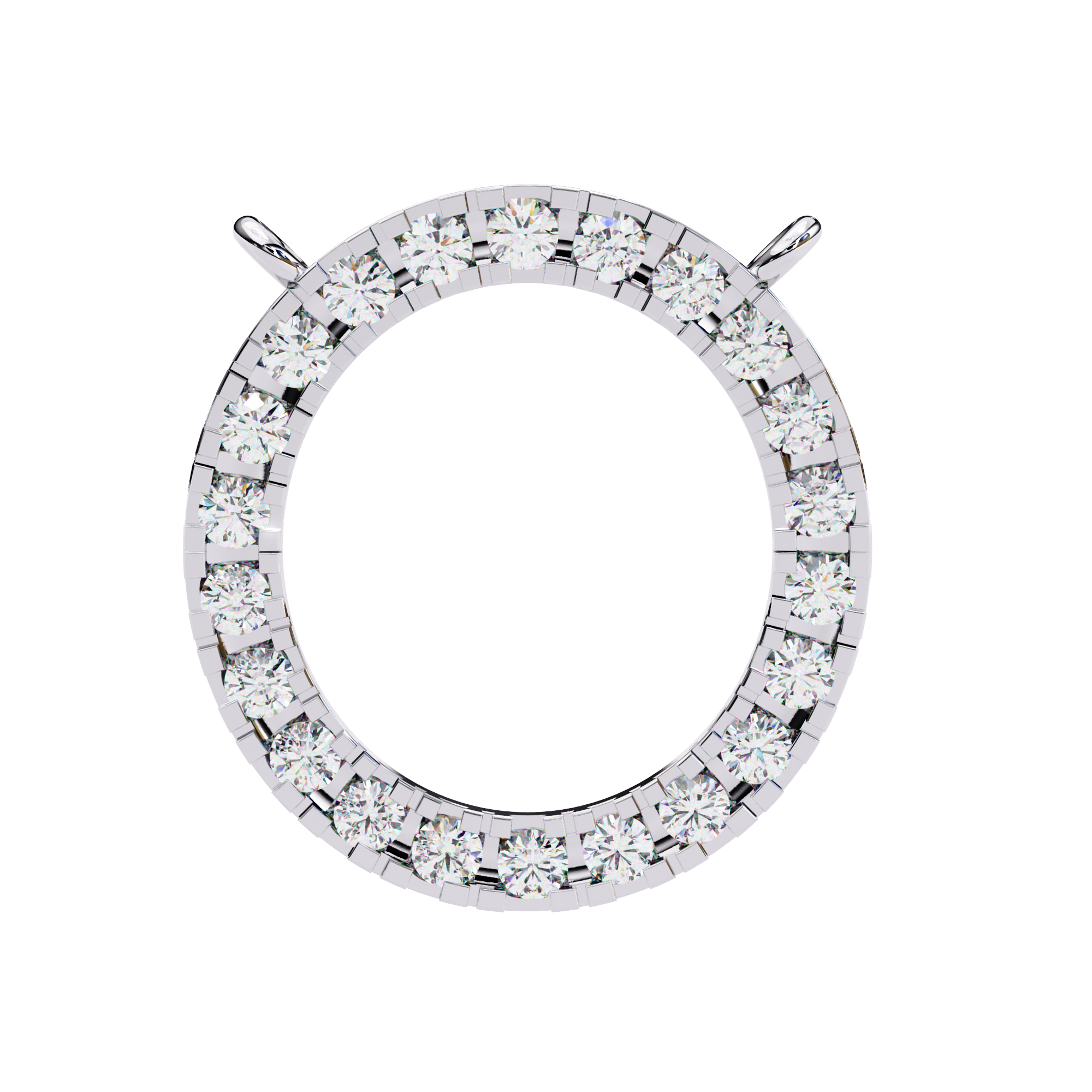 WOKE ™ VVS-F Lab Grown Diamond .45 Carat Round halo chain pendant