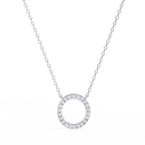 WOKE ™ VVS-F Lab Grown Diamond .45 Carat Round halo chain pendant