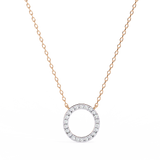 WOKE ™ VVS-F Lab Grown Diamond .45 Carat Round halo chain pendant