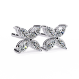 WOKE ™ VVS-F Lab Grown .650 Carat Marquise cut Diamond earrings in 14/18k Gold