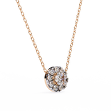 WOKE ™ VVS-F Lab Grown Diamond .85 Carat Round halo chain pendant
