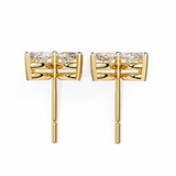 WOKE ™ VVS-F Lab Grown .650 Carat Marquise cut Diamond earrings in 14/18k Gold