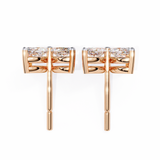 WOKE ™ VVS-F Lab Grown .650 Carat Marquise cut Diamond earrings in 14/18k Gold
