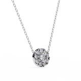 WOKE ™ VVS-F Lab Grown Diamond .85 Carat Round halo chain pendant